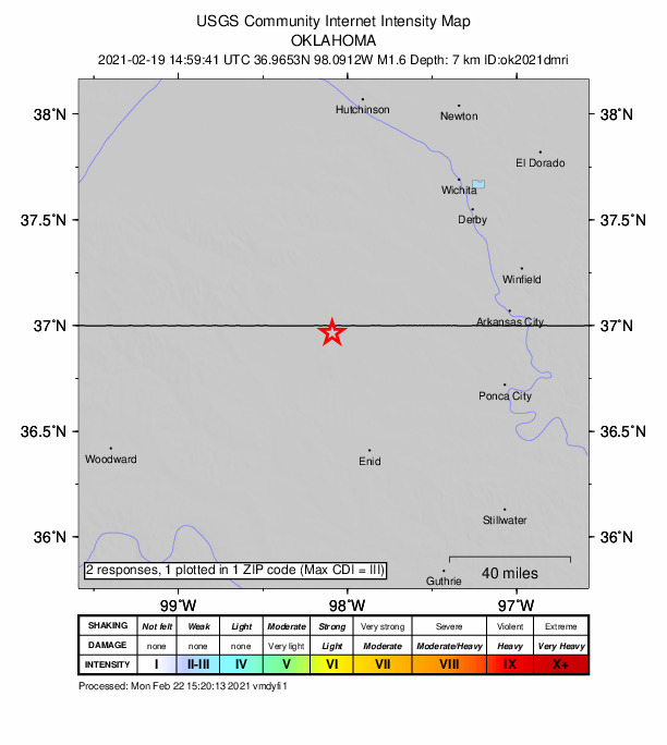 Did You Feel It? map: shaking reported by the public