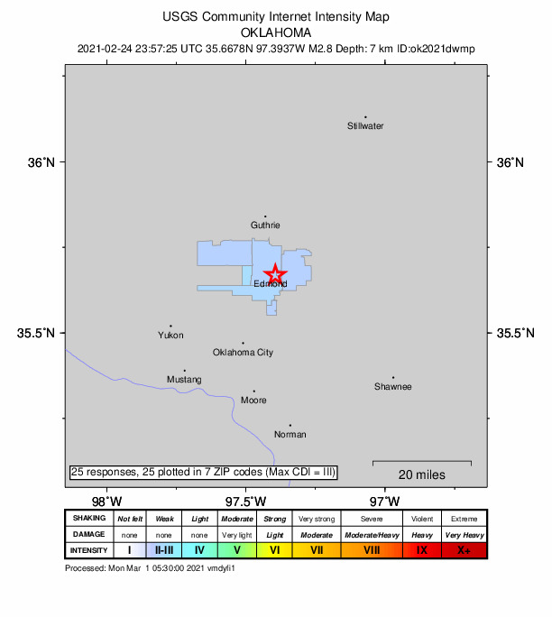 Did You Feel It? map: shaking reported by the public