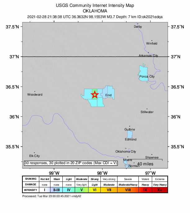 Did You Feel It? map: shaking reported by the public