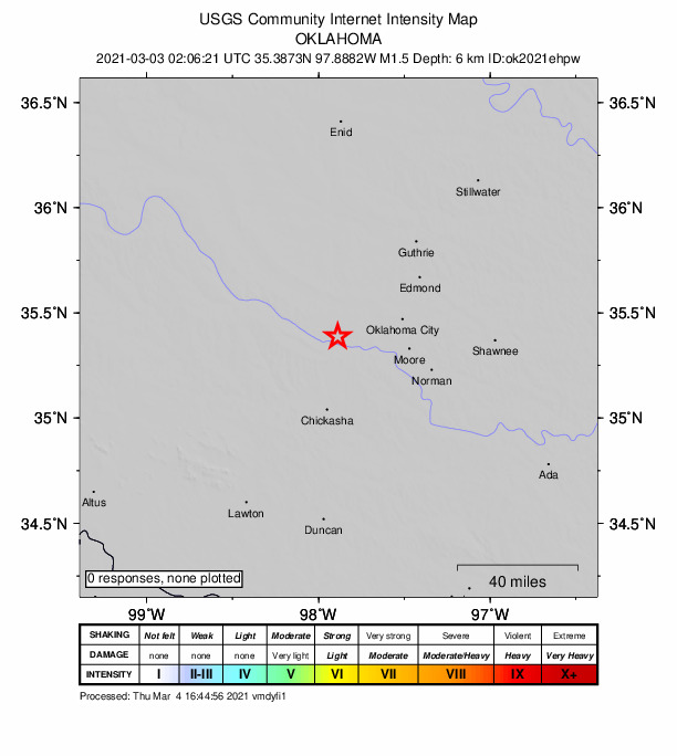 Did You Feel It? map: shaking reported by the public
