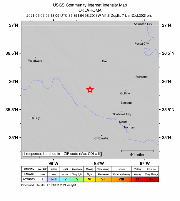 Did You Feel It? map: shaking reported by the public
