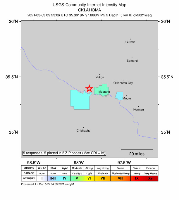 Did You Feel It? map: shaking reported by the public