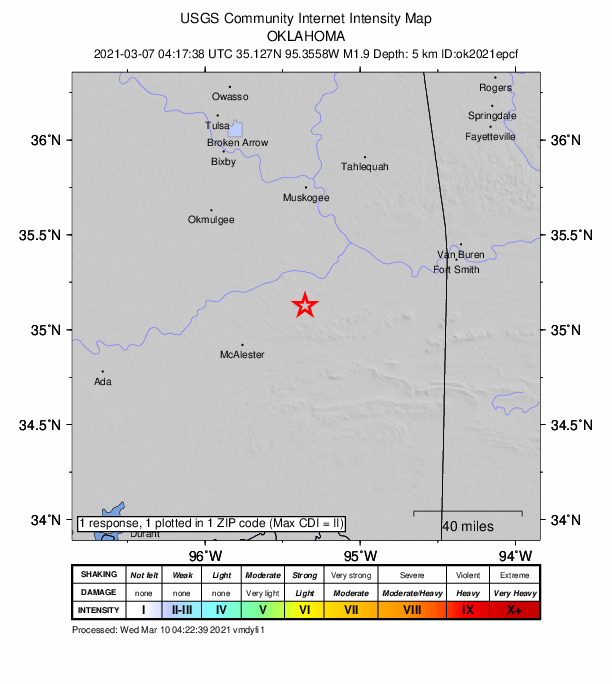 Did You Feel It? map: shaking reported by the public