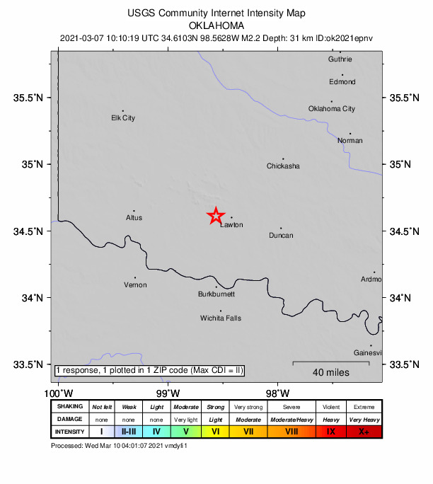 Did You Feel It? map: shaking reported by the public