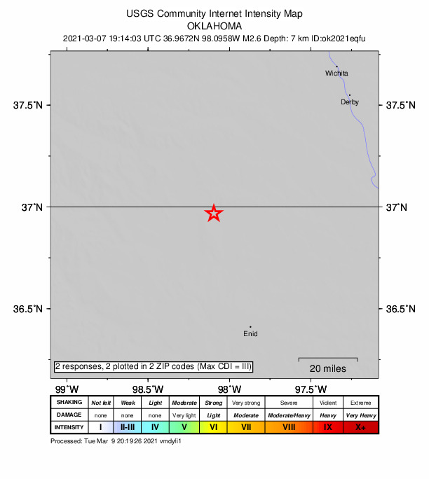 Did You Feel It? map: shaking reported by the public