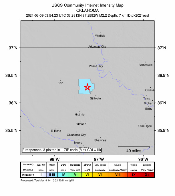 Did You Feel It? map: shaking reported by the public