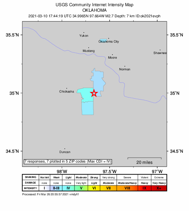 Did You Feel It? map: shaking reported by the public