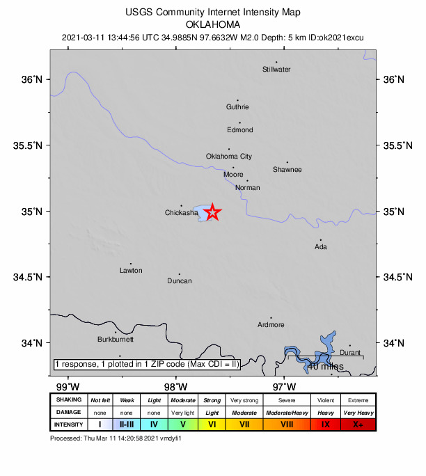 Did You Feel It? map: shaking reported by the public