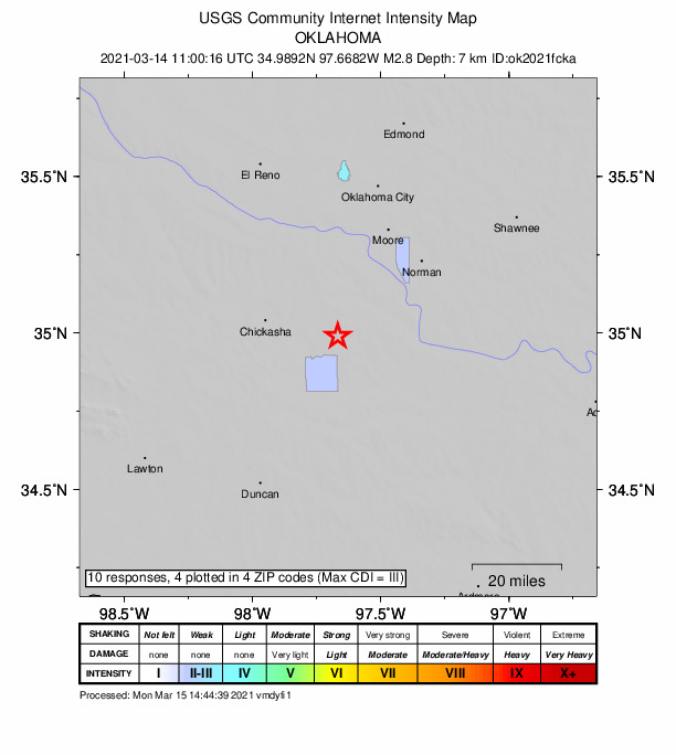 Did You Feel It? map: shaking reported by the public
