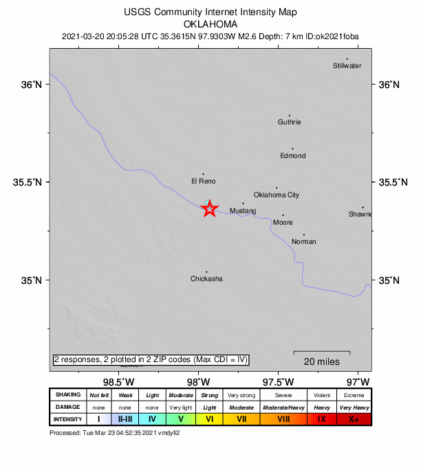 Did You Feel It? map: shaking reported by the public