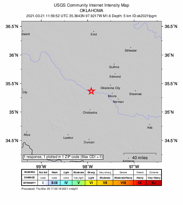 Did You Feel It? map: shaking reported by the public