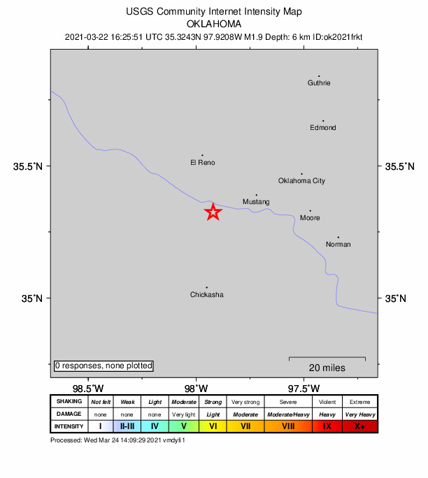Did You Feel It? map: shaking reported by the public