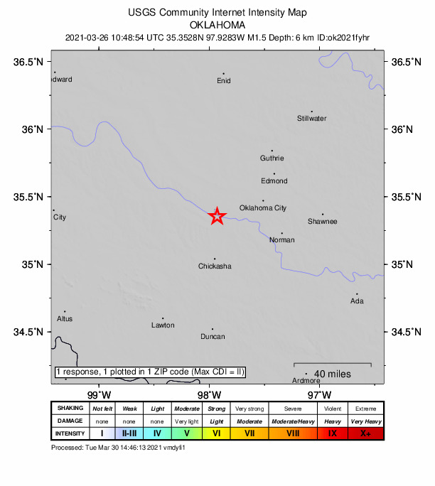 Did You Feel It? map: shaking reported by the public