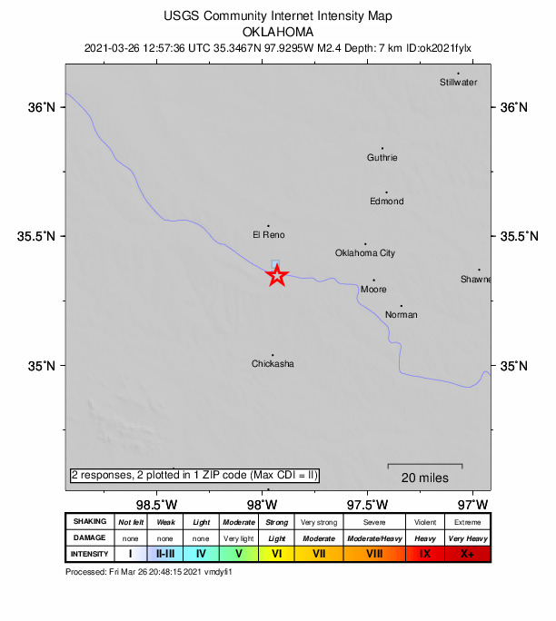 Did You Feel It? map: shaking reported by the public
