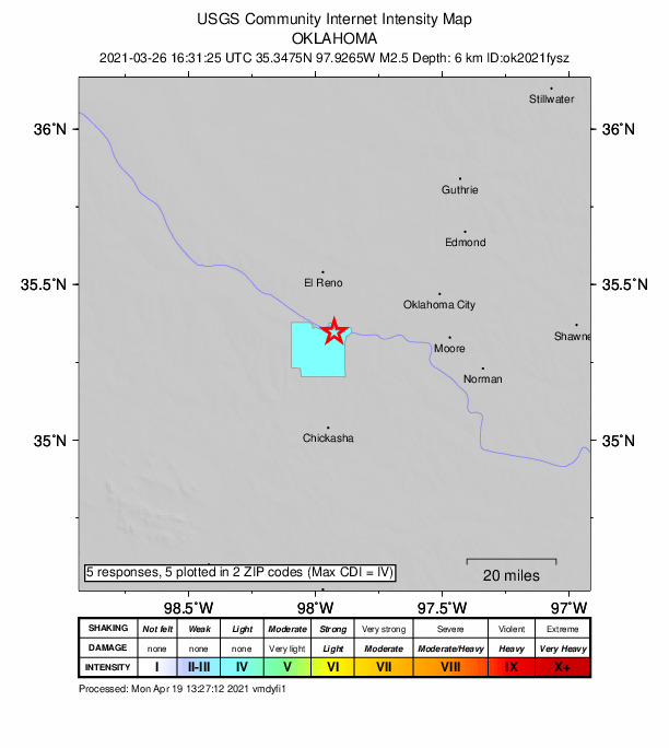 Did You Feel It? map: shaking reported by the public