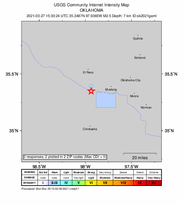 Did You Feel It? map: shaking reported by the public