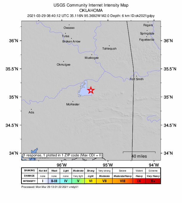 Did You Feel It? map: shaking reported by the public