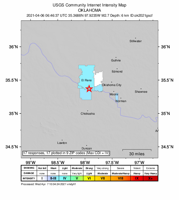 Did You Feel It? map: shaking reported by the public