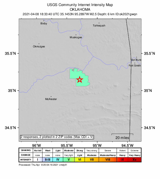 Did You Feel It? map: shaking reported by the public