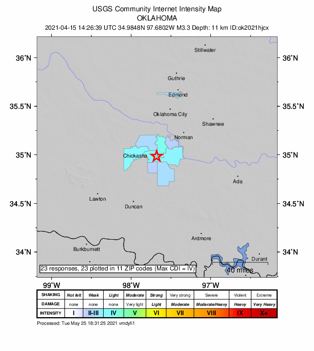 Did You Feel It? map: shaking reported by the public