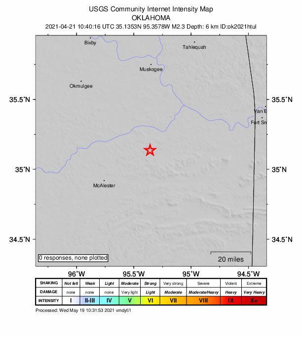 Did You Feel It? map: shaking reported by the public