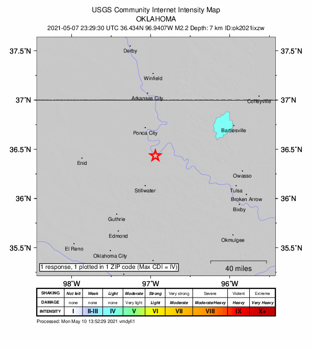 Did You Feel It? map: shaking reported by the public