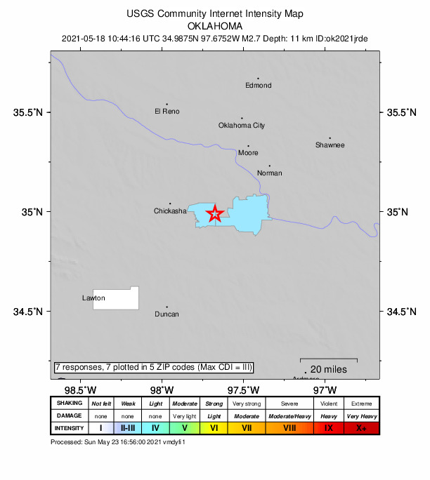 Did You Feel It? map: shaking reported by the public