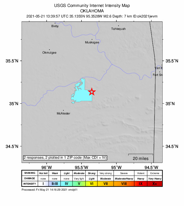 Did You Feel It? map: shaking reported by the public