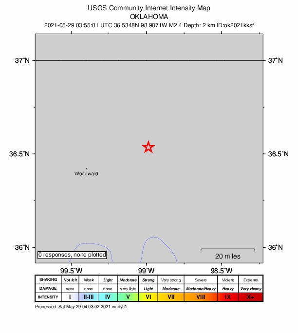 Did You Feel It? map: shaking reported by the public