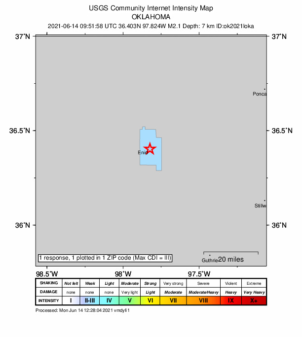 Did You Feel It? map: shaking reported by the public