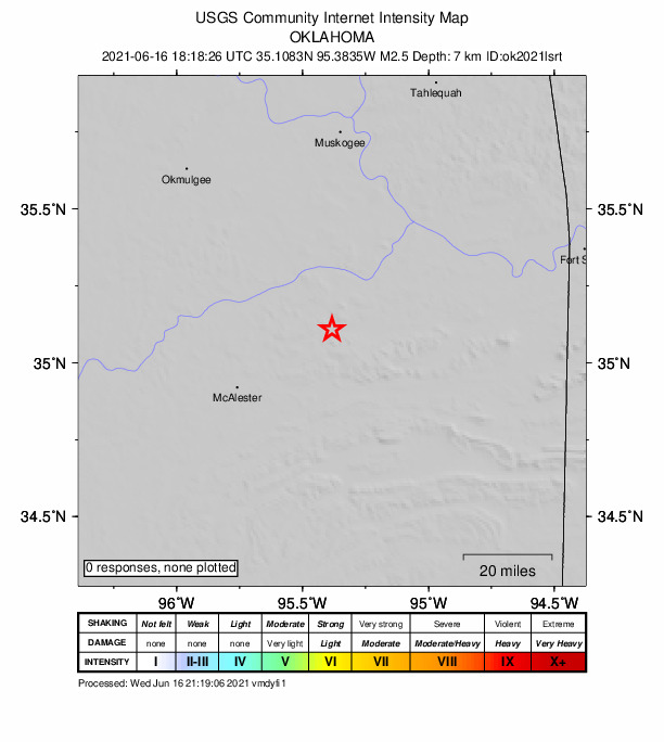 Did You Feel It? map: shaking reported by the public