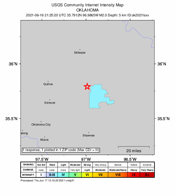 Did You Feel It? map: shaking reported by the public