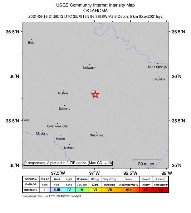 Did You Feel It? map: shaking reported by the public