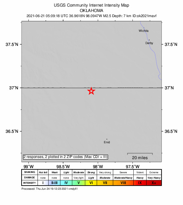 Did You Feel It? map: shaking reported by the public
