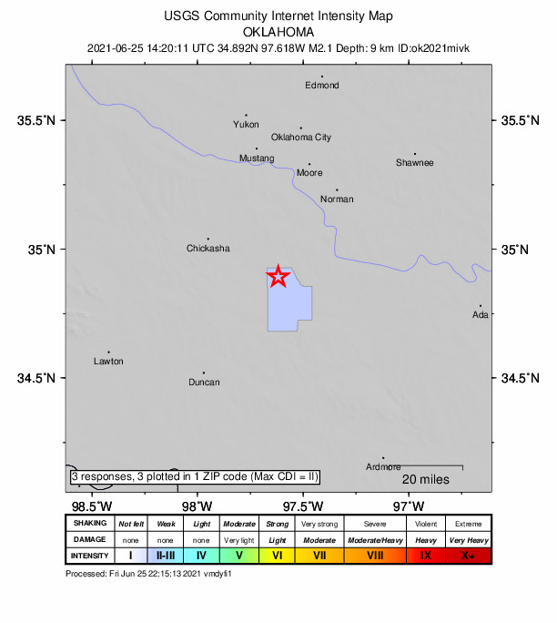 Did You Feel It? map: shaking reported by the public