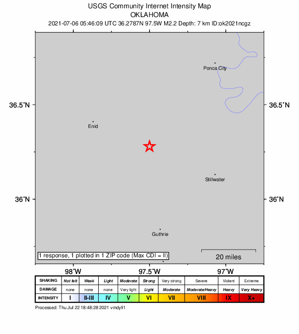 Did You Feel It? map: shaking reported by the public