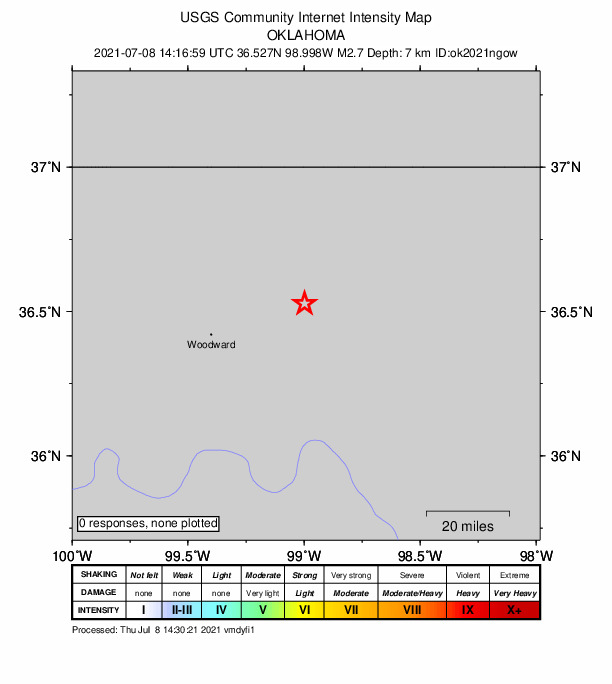 Did You Feel It? map: shaking reported by the public