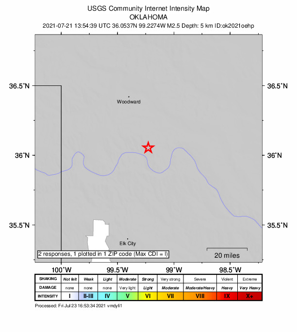 Did You Feel It? map: shaking reported by the public