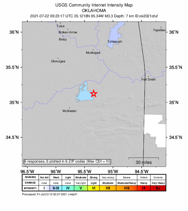 Did You Feel It? map: shaking reported by the public