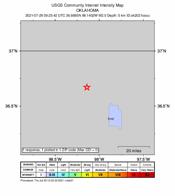 Did You Feel It? map: shaking reported by the public