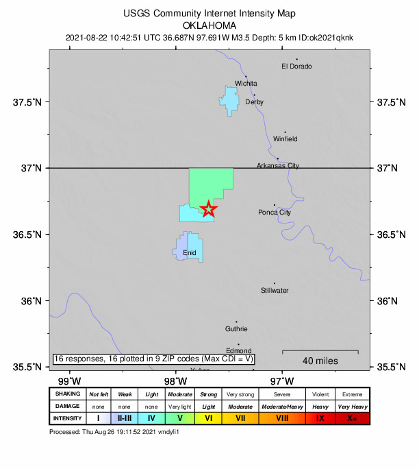 Did You Feel It? map: shaking reported by the public