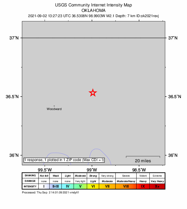 Did You Feel It? map: shaking reported by the public