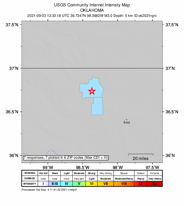 Did You Feel It? map: shaking reported by the public