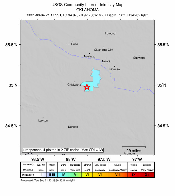 Did You Feel It? map: shaking reported by the public