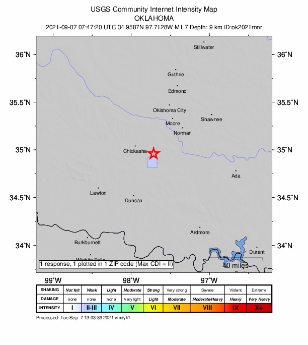 Did You Feel It? map: shaking reported by the public
