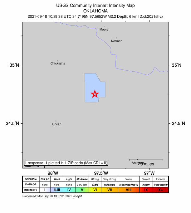Did You Feel It? map: shaking reported by the public