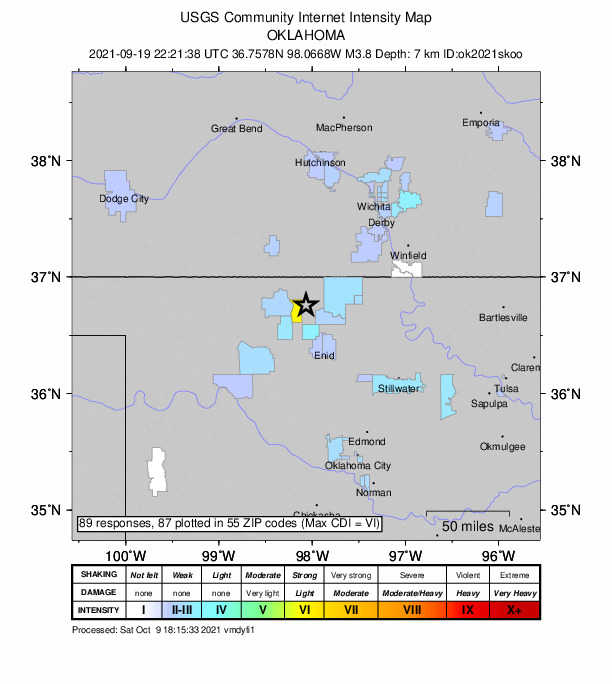 Did You Feel It? map: shaking reported by the public