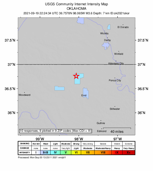 Did You Feel It? map: shaking reported by the public