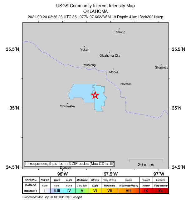 Did You Feel It? map: shaking reported by the public