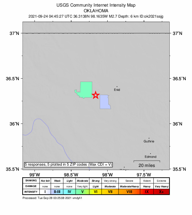 Did You Feel It? map: shaking reported by the public